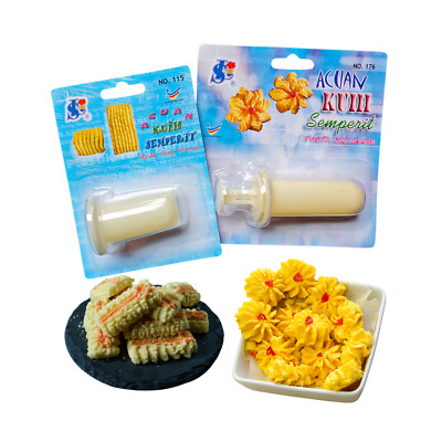 2 Pattern of Pineapple Tart Nastar Semperit Plunger Presser Cookies Tools