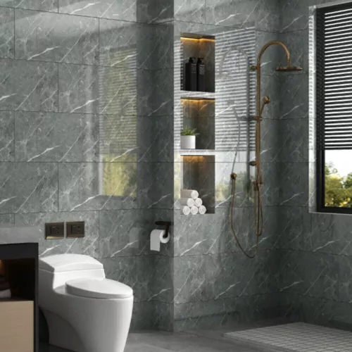 PVC Marble Tiles Wall Sticker Self-Adhesive Stick On Kitchen Bathroom 60x30cm - Picture 6 of 25