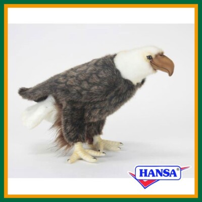 Hansa Bald Eagle Plush Toy Doll 20cm 7.8in Brown White Bird Animal