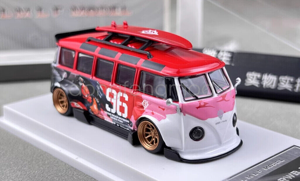 4R-791 LMLF Model 1/64 フォルクスワーゲン T1 RWB LMLF 1:64 Scale Zaku For T1 RWB Van Bus Camper Kombi Model Diecast