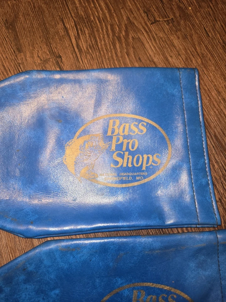 Lote de 4 ~ Capas de Carretel Protetoras Vintage Bass Pro Shops Azul 15 polegadas de Comprimento - Imagem 2 de 2