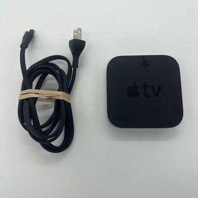 Apple TV A1469 HD Media Streamer Black W/ Cord Untested NO REMOTE