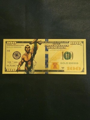 Aquaman 24k Gold Plated Foil Banknote Novelty Collecting
