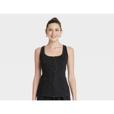 Universal thread slim fit denim corset top 6