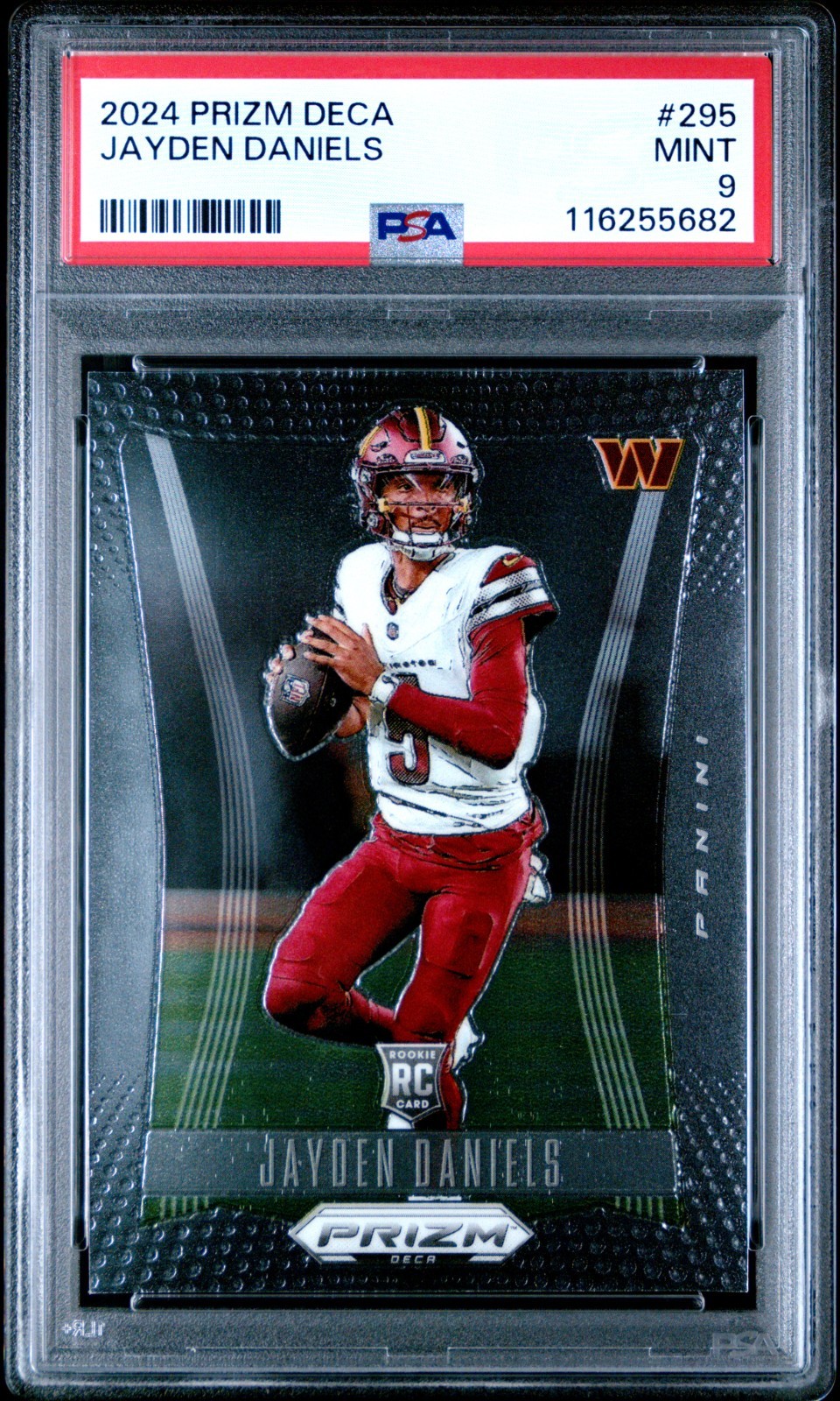 2024 PANINI PRIZM DECA #295 JAYDEN DANIELS PSA MINT 9