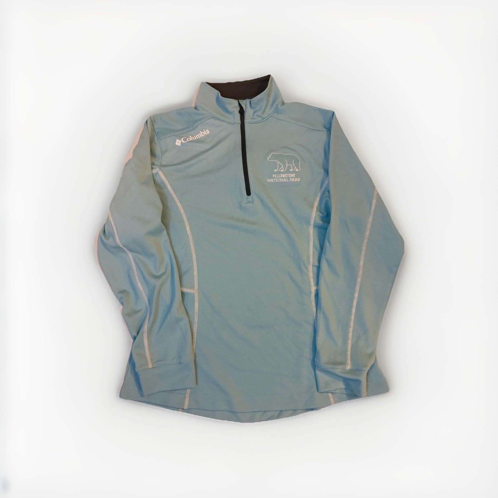 Columbia Golf Women’s Quarter Zip Pullover Size M Blue Yellowstone