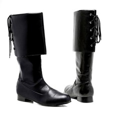 Sparrow Black Pirate Mens Costume Boots