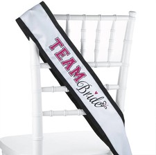 Hortense B Hewitt Hortense B. Hewitt Wedding Accessories Sash, Team Bride, black