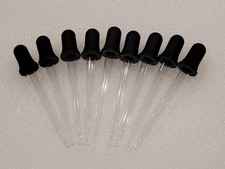10 Piece Lot Of Glass Dropper Pipettes for Essential Oils Or Medicine 1ml.