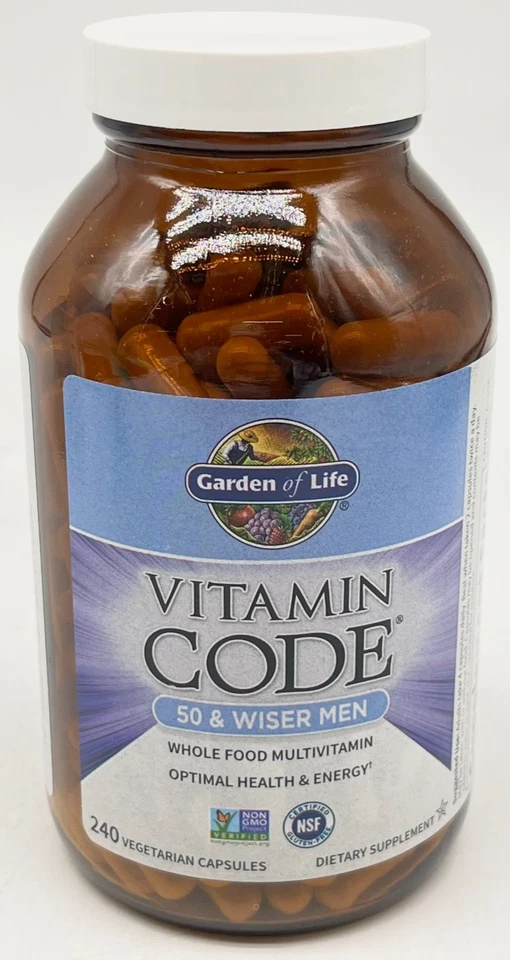 Pack de 2 suplementos multivitamínicos Garden of Life Vitamin Code 50 & Wiser Men Foto 3 de 4