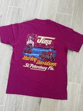 Vintage Harley Davidson Pirate T Shirt Made In USA Y2K Single Stitch Rare L