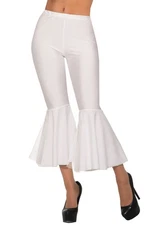 Brand New 1970s White Disco Women's Crop Bell Bottoms