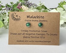 Malachite Stud Earrings Stainless Steel Stud Earrings Gift