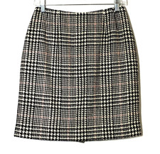 Talbots Houndstooth Plaid Vintage Skirt Women 8 Petite Multi Lined Runs Small