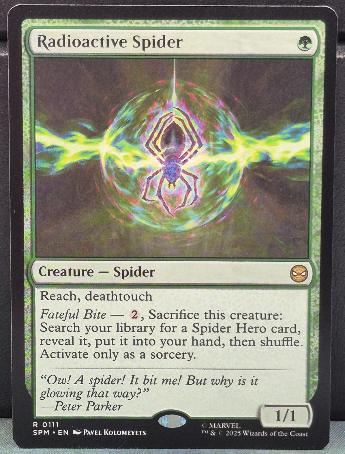 Radioactive Spider R 0111 Marvel Spider-man Near Mint Card Game TCG NM Creature