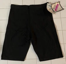 One Step Ahead Shorts Leggings Black Size XL Vintage New With Tags DuPont Sports