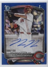 2025 Bowman Draft Chrome Prospect Blue Wave Refractor Mason Neville Auto 0nu6