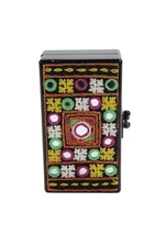 Edie Parker Womens Mirrored Embroidered Acrylic Clutch Black Multi Size S