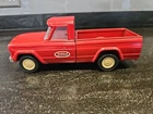 Vintage 1960's Tonka Red Jeep Pickup Pick-Up 9” Pressed Steel Truck