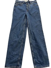 Universal Thread Jeans Womens 6 Blue Highest Straight Button Fly Denim Pants