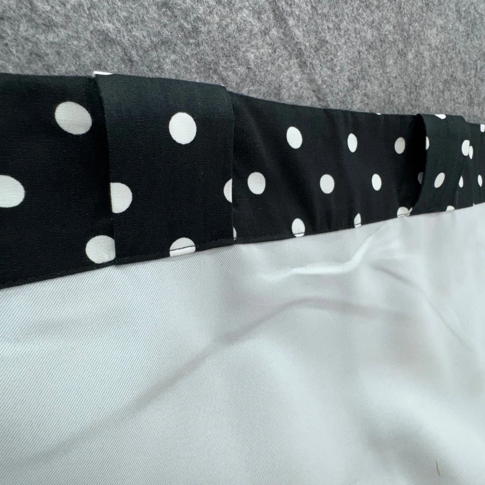 Juego de 2 paneles de cortina de lunares Pottery Barn Teen Blackout blanco negro 83,5" Foto 4 de 4