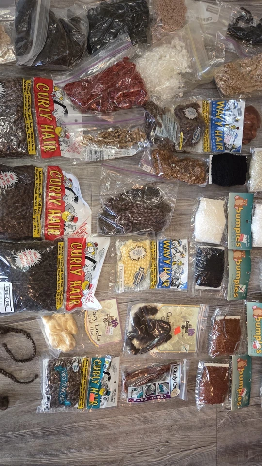 Vintage One And Only Bumples All Cooped Up Hair Doll Wigs HUGE LOT - Image 3 of 4