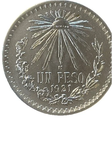 Photo of a 1921 Mexico Un Peso Silver from an eBay listing that sold on Jul 18, 2026