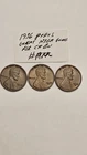 wheat penny AU/AU+ 1936,1936d,1936s SET OF 3 LINCOLN CENTS 1936-p,1936-d,1936-s