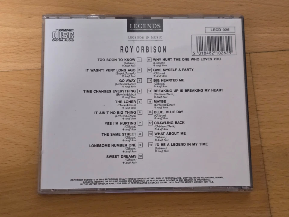 CD - Roy Orbison - Legends In Music - Bild 2 von 3