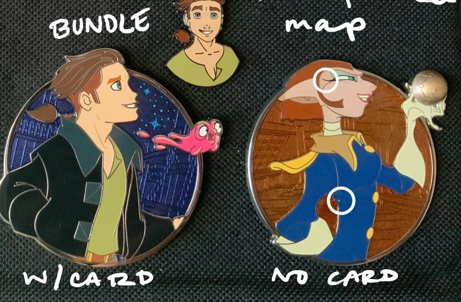 Treasure Planet Wdi Profile Pins, Jim Hawkins Captain Amelia