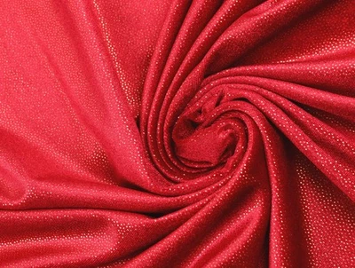 STRETCH SAMT Stoff Glitzer Samt Velvet Goldene Glitzerpunkte ROT EUR 12,98/m - Bild 1 von 2