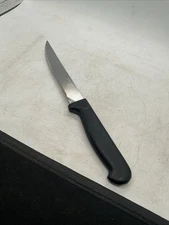 Diamond Cut - Serrated Steak Knife - Black Handle