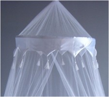 New White Mosquito Fly Canopy Net Netting For Single Double King Bed UK