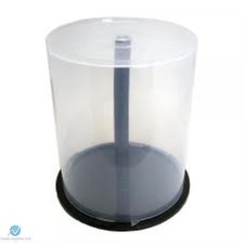 2 X CD DVD Plastic Cake Tub holds 100 Disks Spindle Storage Box Empty NEW Case