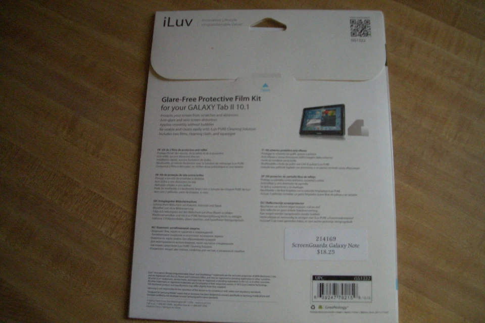 2 -films i Luv Glare-Free Protective Film kit for GALAXY Tab 2 10.1", NEW  - Image 2 of 2