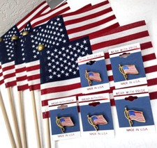 USA Patriot 10 Pack Pins & Flags (5 Each) 4th of July America 250 Made In USA