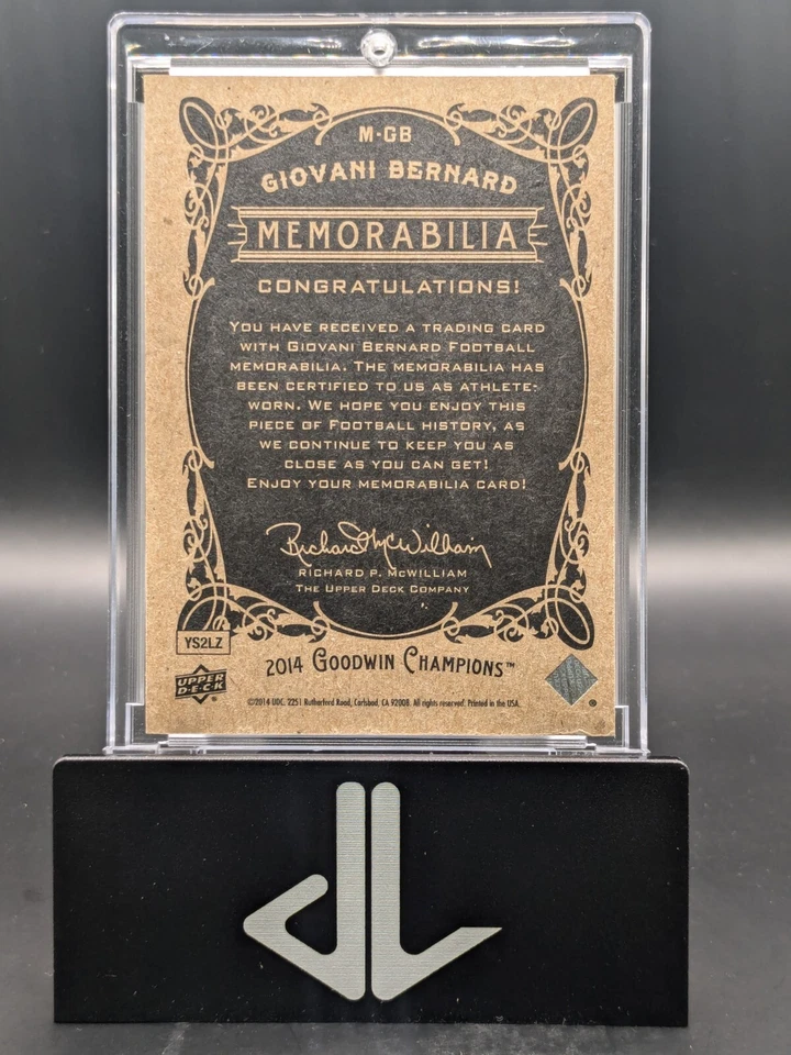 2014 Goodwin Champions Memorabilia /25 Giovani Bernard #M-GB - Image 2 of 2