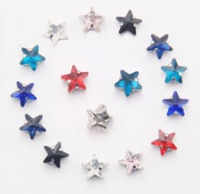 50PCS Mixed colors Glass Rhinestone Star Stone W/Setting Beads 10mm 95330