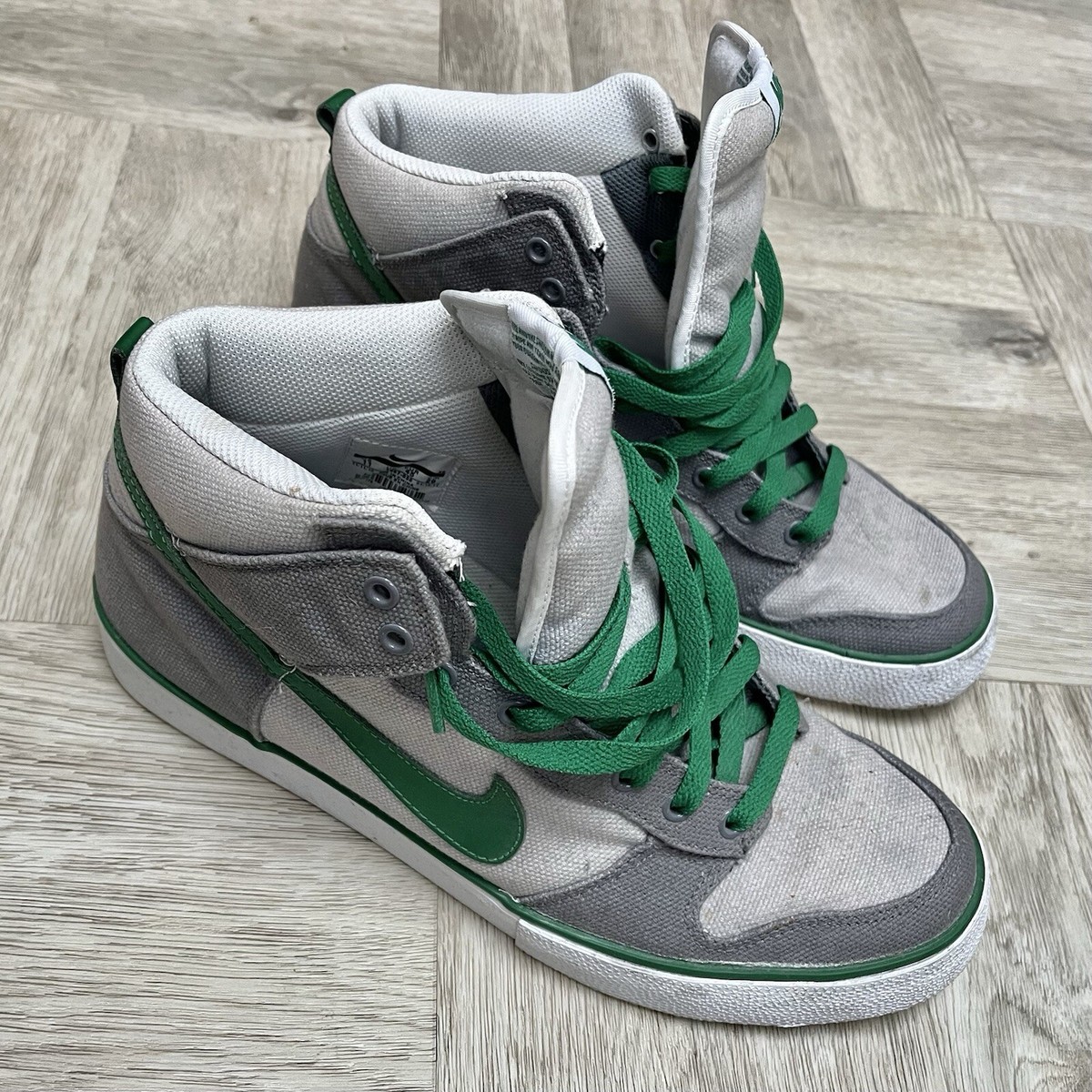 nike dunk high grey green