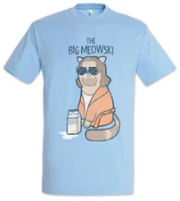 The Big Meowski T-Shirt The Cat Cats Lebowski Dude Love Addicted Addiction Fun