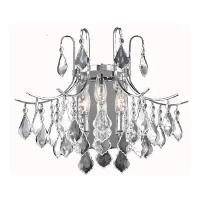 Living District Amelia 3 Light Wall Sconce, Chrome, 16'' - LD8100W16C