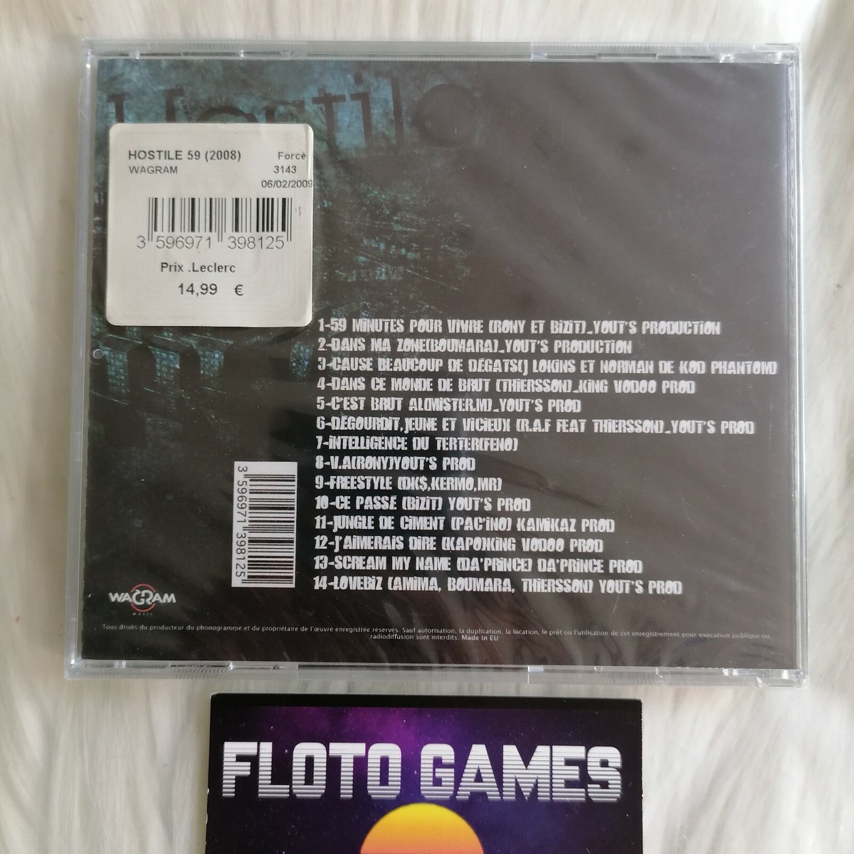 CD MUSICAL : Compilation - Hostile 59 - 2008 - Neuf - Rap FR