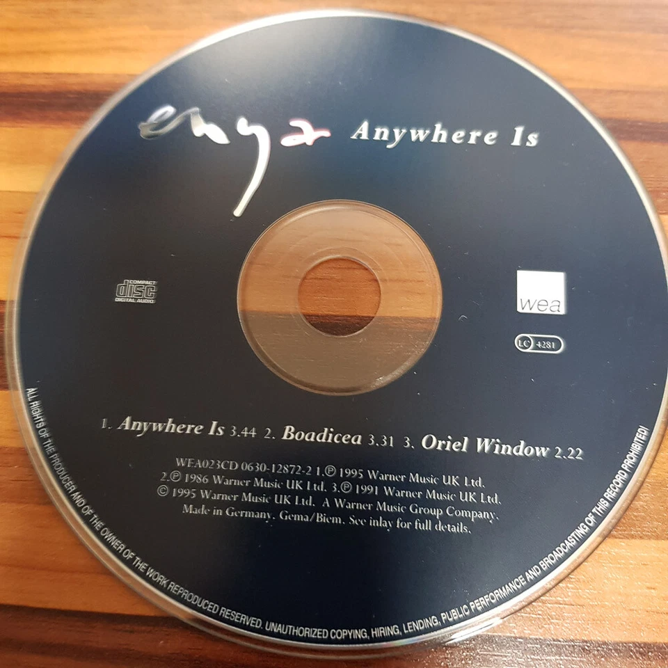 ENYA : Anywhere Is > VG (MCD) - Bild 2 von 3