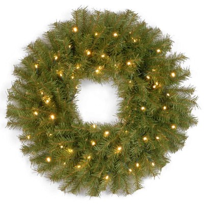 National Tree Company Fir LED Artificial Christmas Wreath 24'' w/ Twinkly Lights