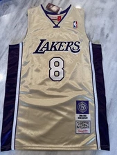 Mitchell & Ness Kobe Bryant Los Angeles Lakers Gold HOF Authentic Jersey Sz 40 M