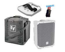 Electro-Voice EV EVERSE 8 White battery-powered speaker w Accessory Tray  Tote