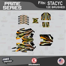 Graphics Kit for  STACYC 12E Brushed Electric Bike Prime-orange
