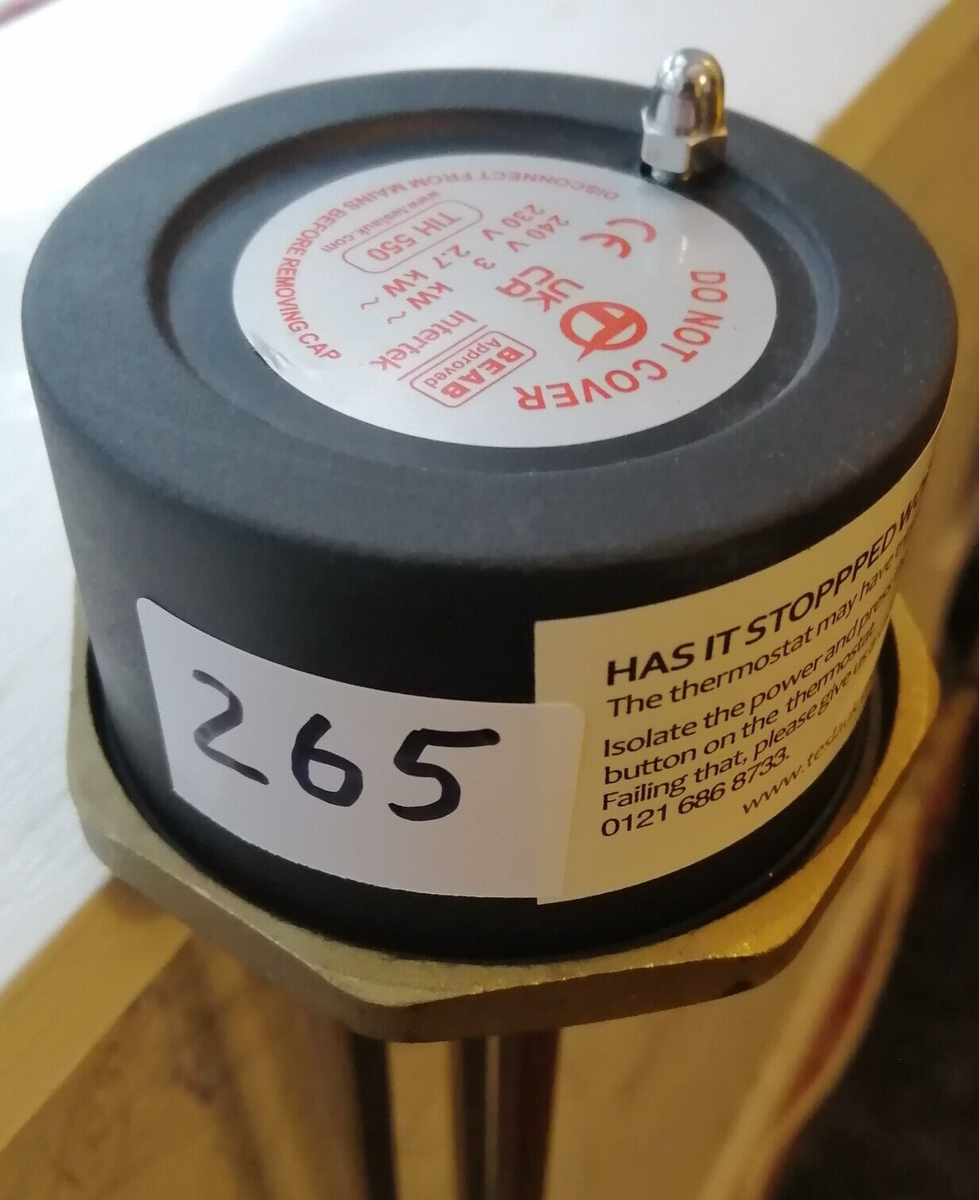 Tesla TIH550 27 Incoloy Element with 18 Thermostat in Copper