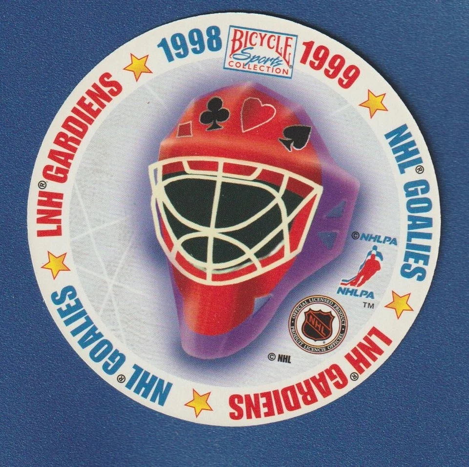 JOCELYN THIBAULT 1998-99 Bicycle NHL Goalies Playing Card #8 DiamondS Canadiens! - Image 2 of 2