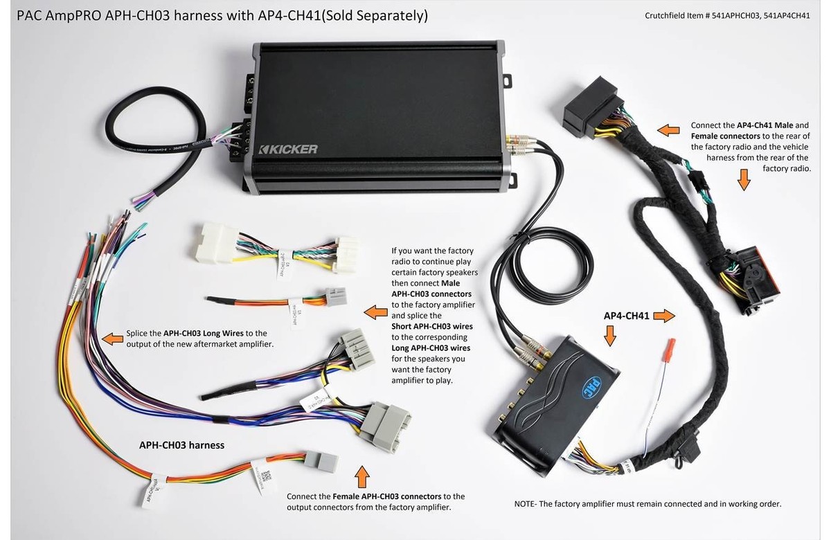 PAC APH-CH03 Speaker Connection Harness for Chrysler Dodge Jeep